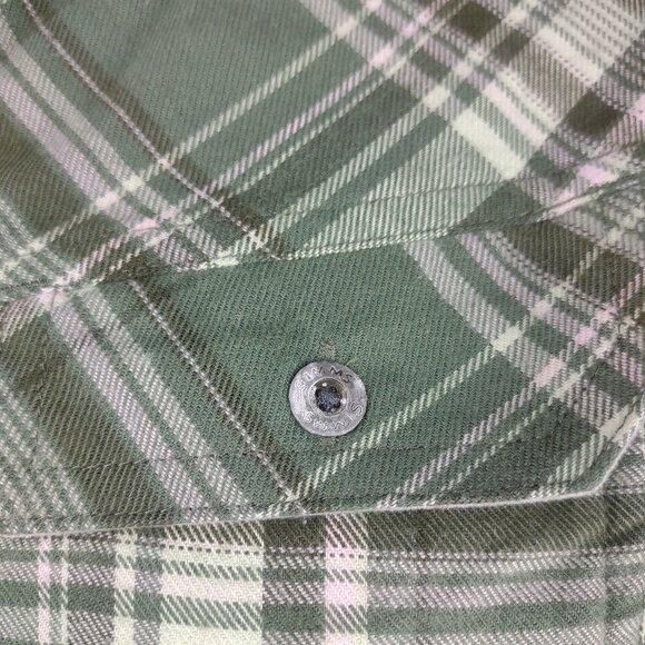 NWT Simms green Mallard Plaid Primaloft Blend flannel shirt ladies size XS - Picture 3 of 10